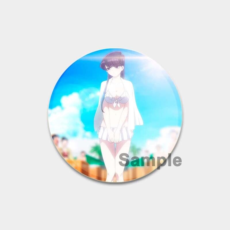 

58 мм аниме «Коми может T общаться», булавка с отворотом, значок для косплея с героями мультфильмов, креативные подарки, броши Gujian Одноклассники, милые булавки для рюкзаков