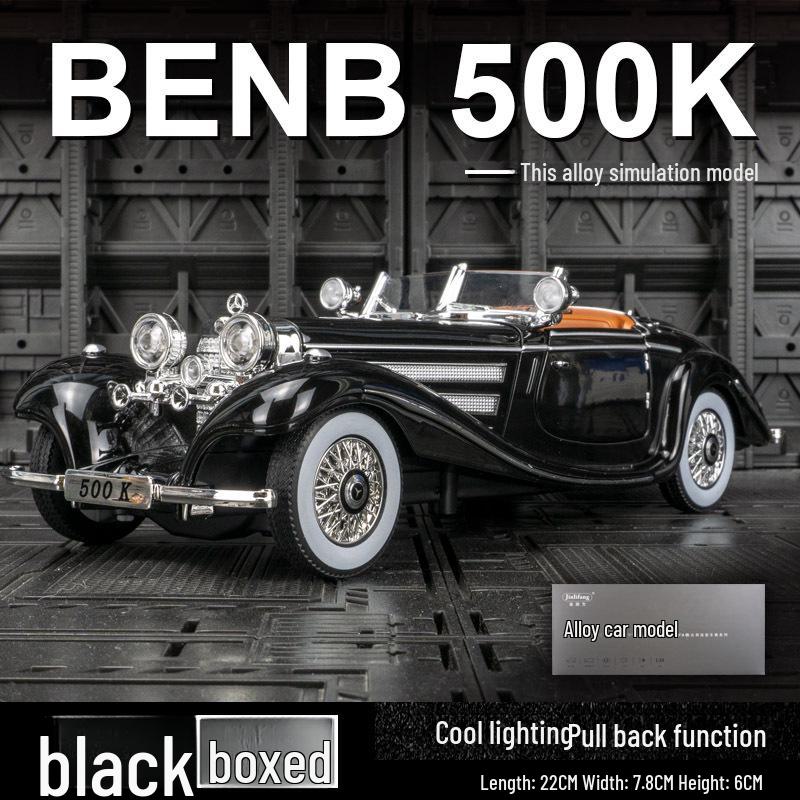 

Jinlifang 1901-350 сплав ретро классическая модель автомобиля со звуком и светом чёрный