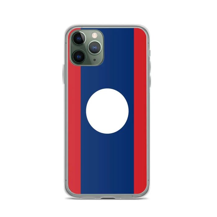 Kryt na iPhone - Vlajka Laosu - iPhone 11 Pro - Měkký silikon - Tenký design - Maximální ochrana