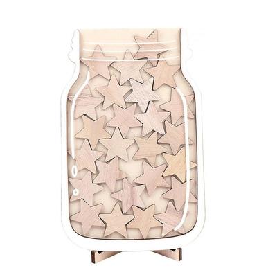 Wooden Positive Behavior Rewards Jar Heart Individuation Kids Star Reward Jars Acrylic Cartoon Classroom Reward Jar With Tokens
