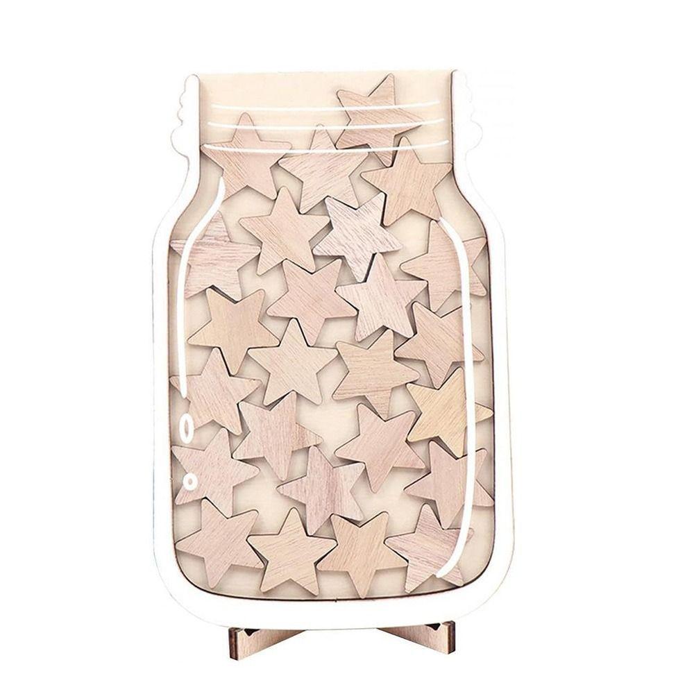 Holz Belohnungsglas für positives Verhalten Herz Individualisierung Stern Belohnungsgläser Cartoon Belohnung für gutes Verhalten