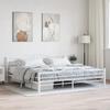 VidaXL Bed Frames White Metal 200 X 200 Cm