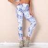 Pantaloni da yoga traspiranti ad asciugatura rapida con stampa digitale Fitness Leggings sportivi elastici stretti a vita alta da donna
