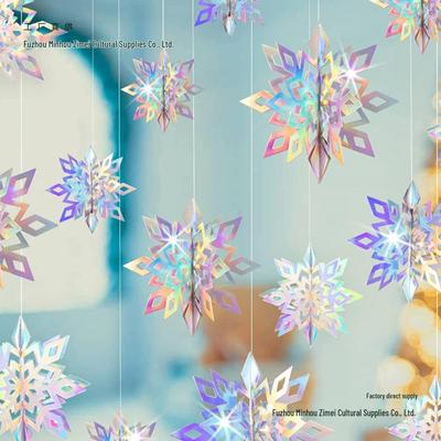 3D Paper Snowflake Ornaments - Christmas Window & Hanging Decor