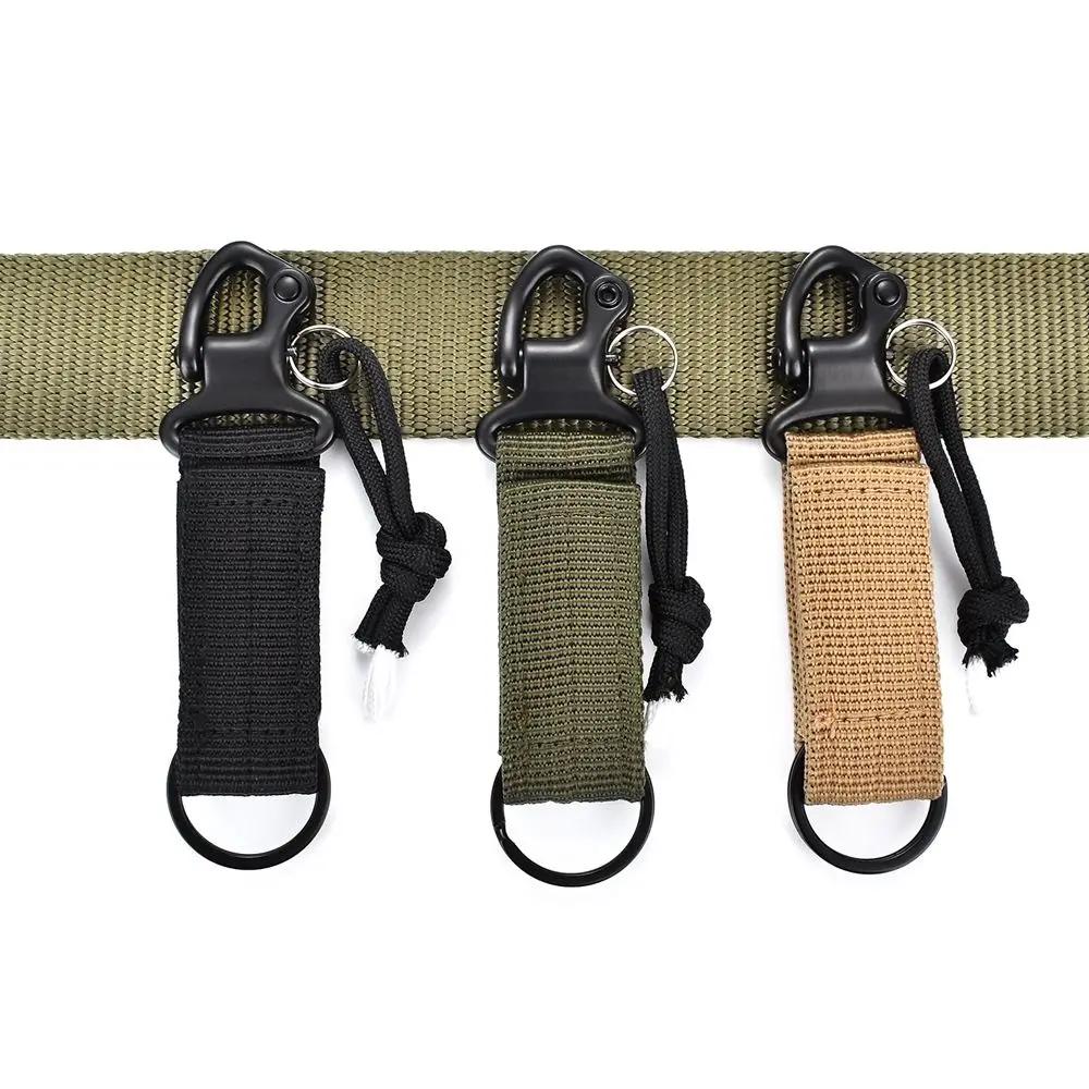 Outdoor Belt Clip Camping Accessories Quickdraw Carabiner Webbing Backpack Strap Water Bottle Hanger Molle Holder Hooks