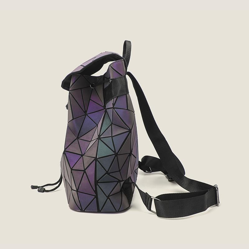 Neue Geometrie Damen Holographische Schulter Rucksack Mode Student Frauen Einkaufstasche