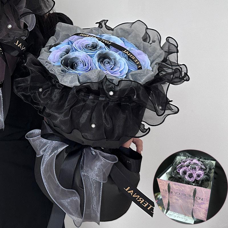 19 fejes mű rózsacsokor Valentin-napi ajándék művirág rózsa szappan csokor esküvőre, születésnapi partira DIY ajándék