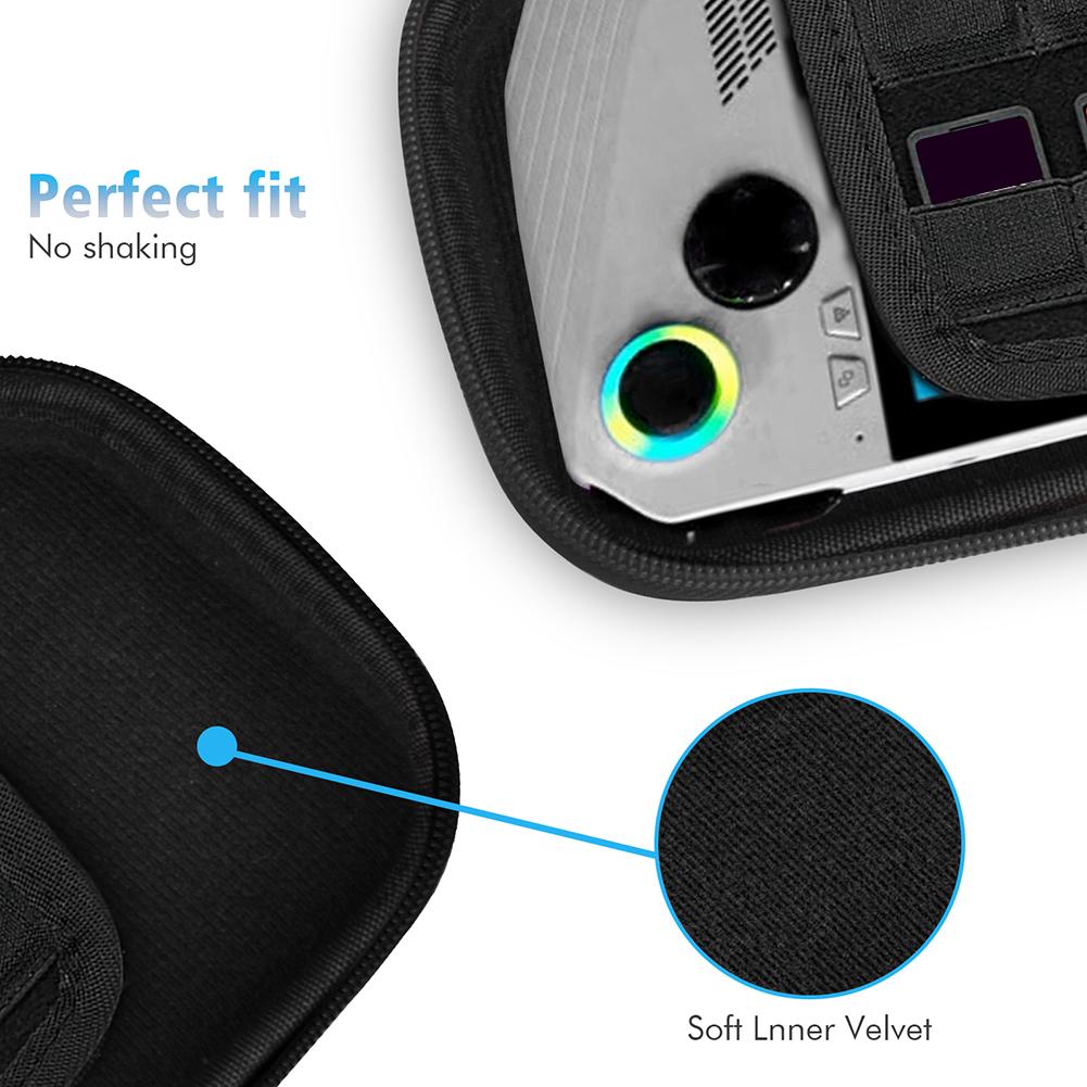 Bolsa Estojo de Transporte em Couro Portátil Estojo de Viagem Protetor Estojo de Armazenamento Resistente a Choques para Acessórios do Console Asus ROG Ally