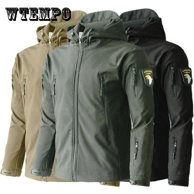 Outdoor Shark Skin Soft Shell Warm Grasp A Pullover Waterproof Windproof Chillproof Hiking Army Jacket