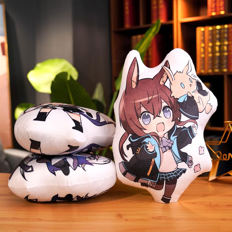 Non-Toxic 45Cm Arknights Pillow Game Amiya Lappland Gladiia Pillow Double Sided Printing Cushion Plushies Cute Fans Gifts Home Decoration