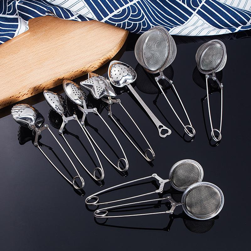Stainless Steel Tennis Clip Ball Tea Infuser Tea Strainer Herbal Spice Cooking Filter