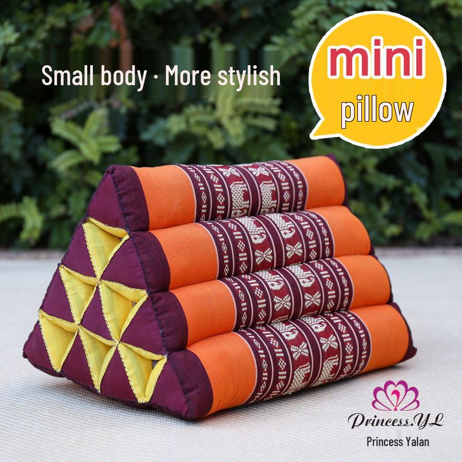 Thailand Triangle Tatami Cushion: Kapok Lumbar Pillow & Sofa Back Support.