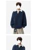 Men's Retro Knit Polo: Stylish Lapel Two-Piece Sweater in Casual, Luxurious Style.