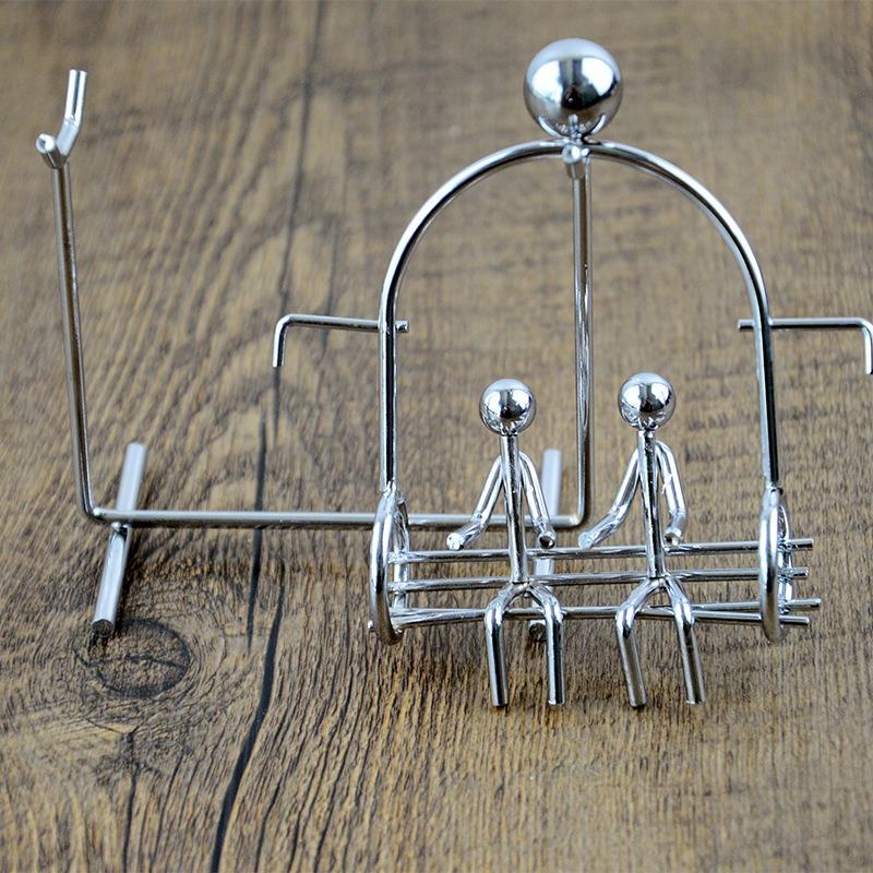 Lovers Swing Kinetic Art Balance Manual Swing Physical Mechanics Decompression Home Office Desktop Decoration Gift For Child