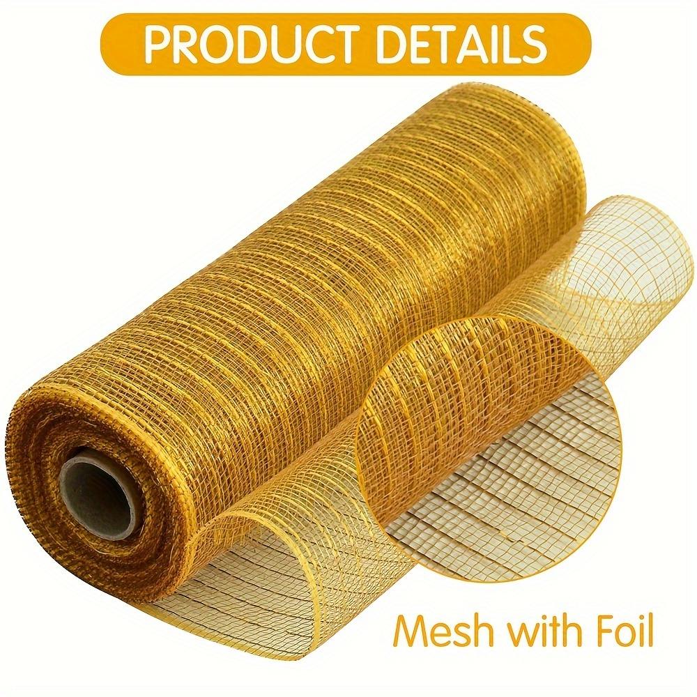 120 piedi Polipropilene Confezione da 4 Rotoli di Nastro Decorativo a Rete Necessari per Corone, Addobbi per Albero e Decorazioni per Porta, Perfetti per Pasqua, Ringraziamento