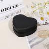 Heart-Shaped Jewelry Box Portable Travel Necklace Pendant Ring Earrings Storage PU Leather Zipper Cute Jewelry Organizer Box