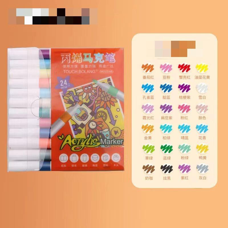 12/24/36/48 Colors Acrylic Paint Marker Set Art Markers Painting Pen Graffiti For Stone, Disc, Mobile Phone Case Shoe glass