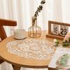 2Pcs French Embroidered Lace Placemats Table Mat Vintage Minimalist Style Coffee Coaster Wedding Kitchen Dining Table Cup Plate