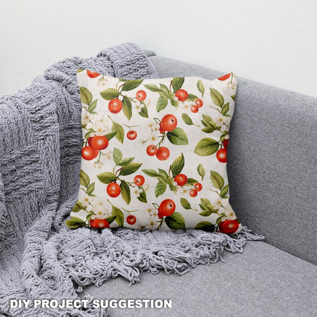 Royal Velvet Fabric Polyester For Sewing - Motif Fruit - Rdx3029