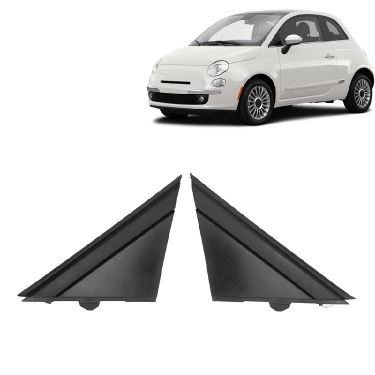 Impact Resistant Vehicle Mirror Flag Trim Protective Guard Cover For 500 2012-2017ABS Material Direct Replacement 1 Pair