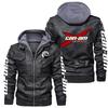 Spring and Autumn Thin Jacket Men's European Size Car Logo Pu Motorcycle Leather Can-am Printed Jacket