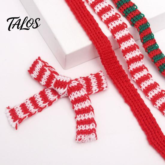 Gift Wrapping Supplies for Christmas 5m Woven Ribbon And Bouquet Packaging, Decorative Easy to Cut Crafting Knit Holiday Crafts DIY Bow Making,