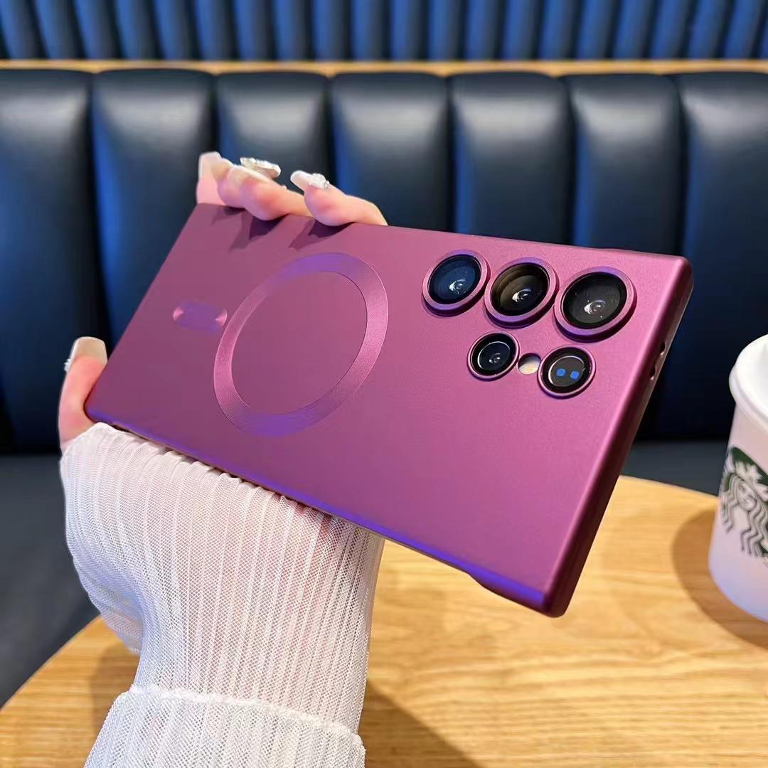 

Матовый магнитный чехол для зарядки телефона для Samsung S25 Ultra: Бесшовный, Противоударный Защитный Чехол. Samsung S25Ultra