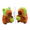 Lovelys Capybara Soft Toy Plush Frog Dinosaur Capibara Cute Things Kawaii Stuffed Doll Small Detachable Backpack Birthday Gift