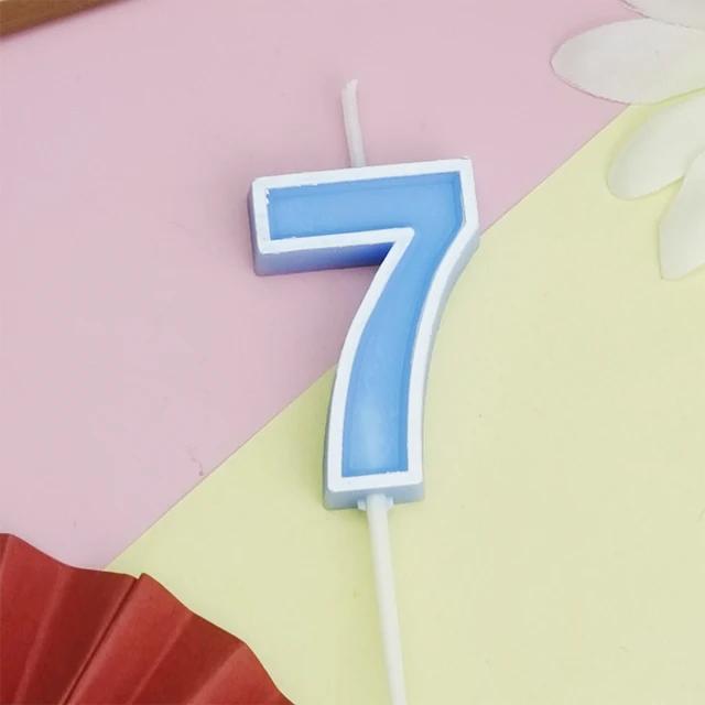Candy Colored Happy Birthday Number Candle Children's Party Creative Cartoon Jelly Colored Valentine's Day Activity Candle