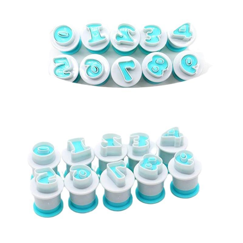 26-Piece Uppercase & Lowercase Letter & Number Cookie Stamp Molds