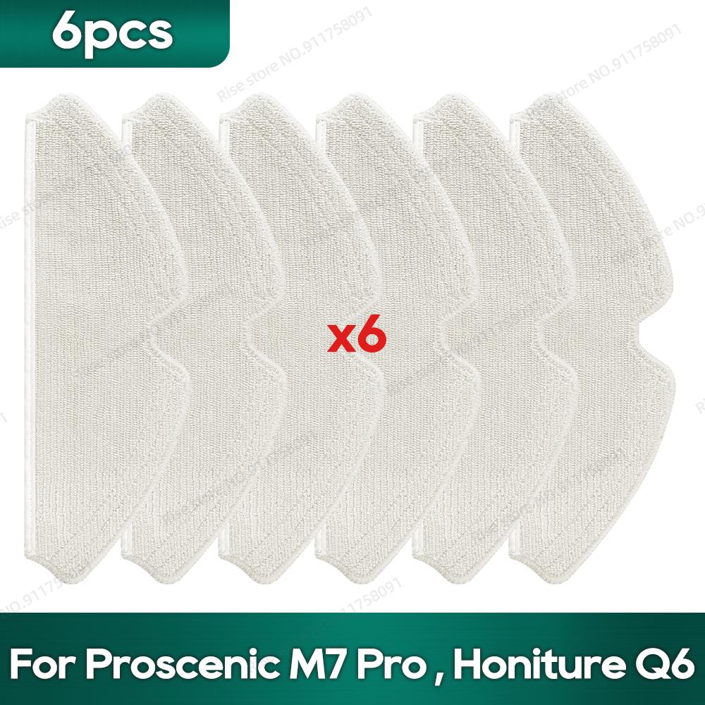 Kompatibel für Lenovo t1s Pro Proscenic M7 Pro, Honiture Q6 Zubehör Roboterstaubsauger Walzenbürste Hepa-Filter Wischtuch Staubbeutel Teile