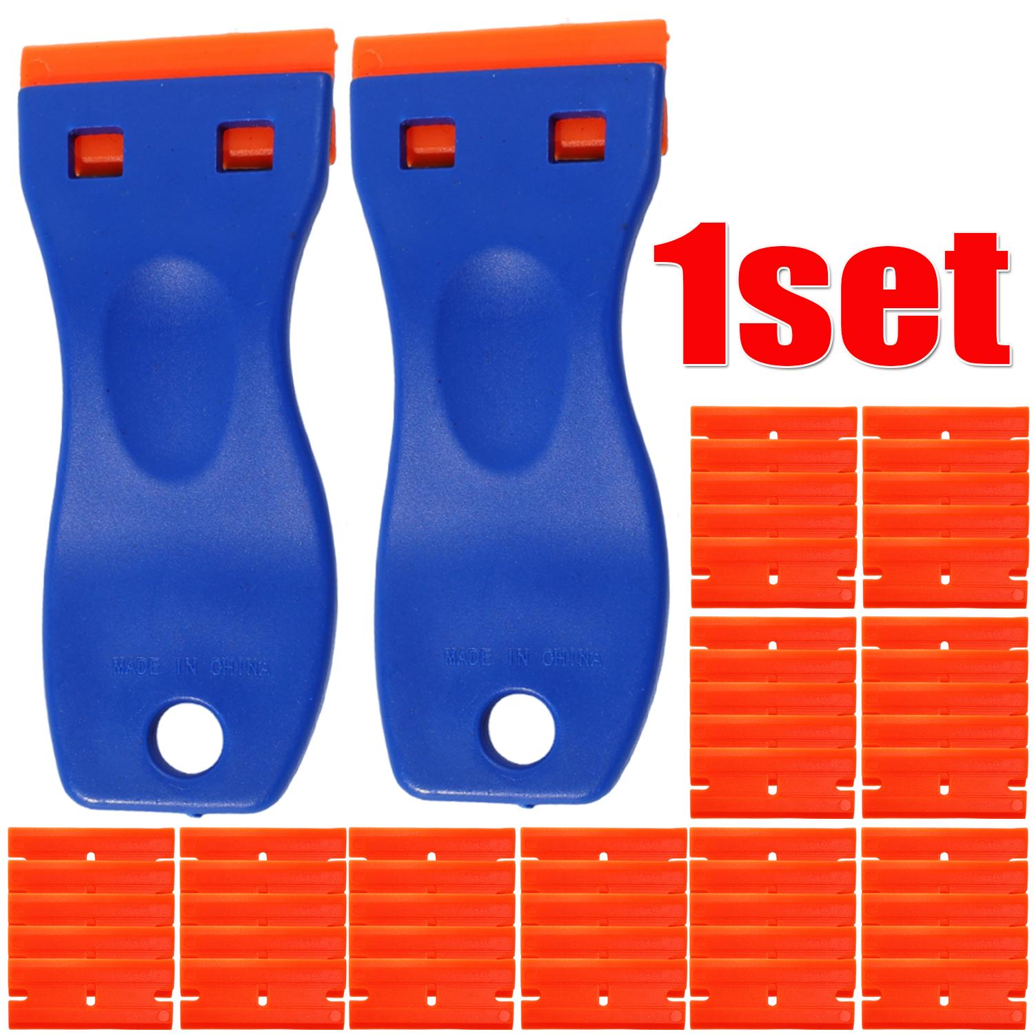 

Car Window Glass Clean Scraper Car Wrap Sticker Squeegee Two Cutting Plastic Razor Blade Label Clean Razor Glue Remover