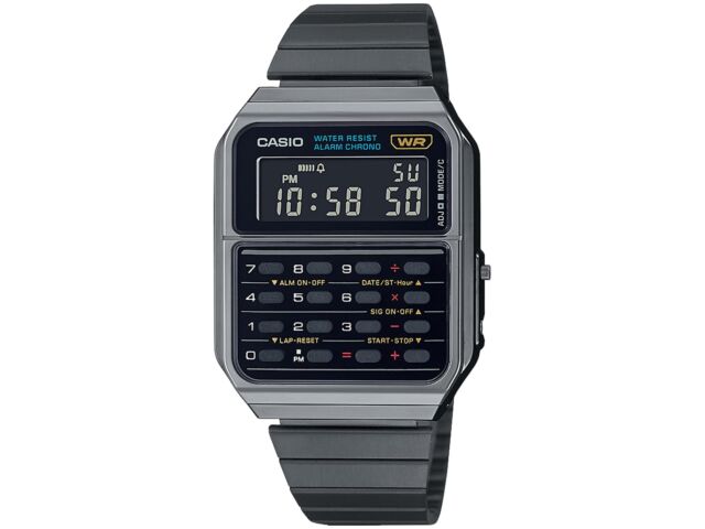 CASIO STANDARD CA-500WEGG-1BJF Men's Gray Resin Band Iconic calculator design