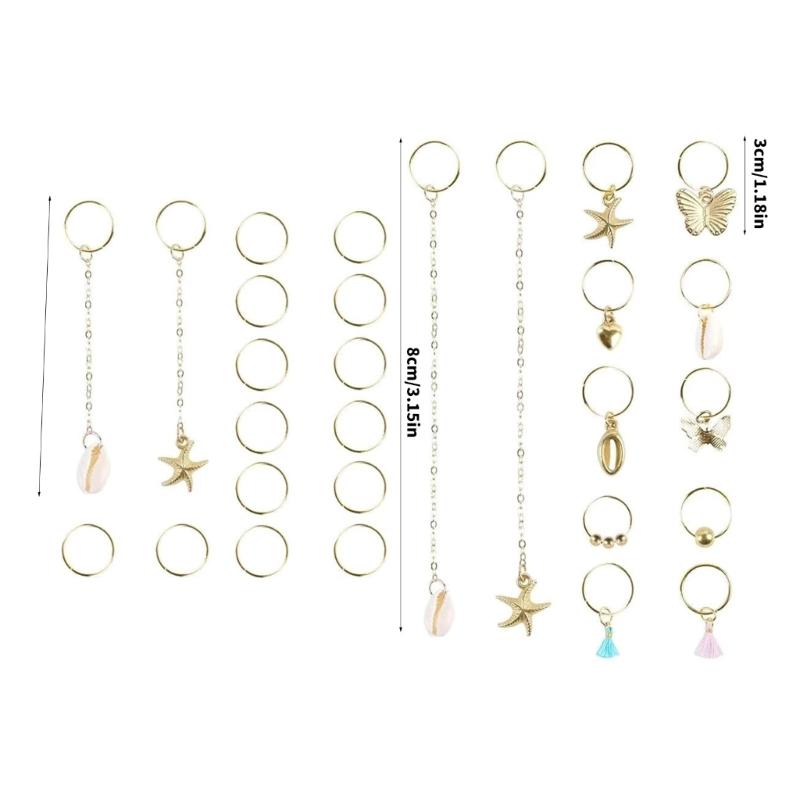 Set of 28 Metal Hair Braid Accessories Women Hairstyling Part Festival Hairstyle Decors Perfect for Festival and Party