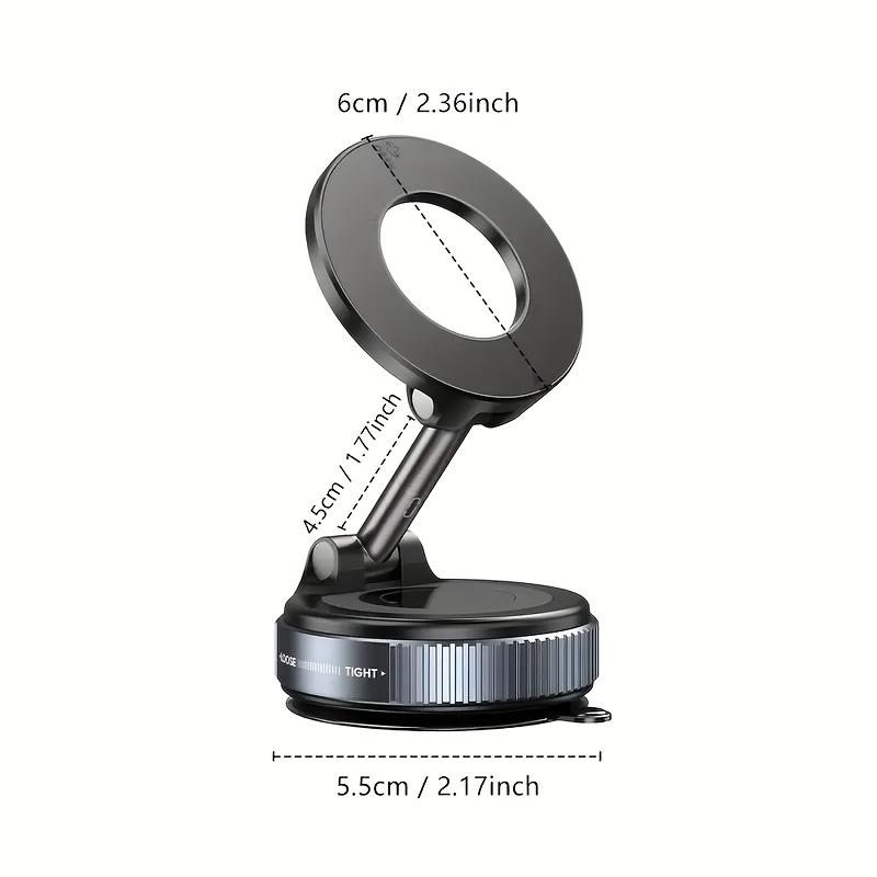 Vacuum Magnetic Suction Car Phone Holder Foldable Extendable 360 Degree Rotating Suction Cup Holder