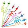 8pcs Birthday Bending Straw Party Decorations Plastic Straws Drinking Straws Reusable Ocean Animal