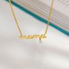 Fashion Design Mama Letter Hanging Diamond Necklace Female Personality Temperament Titanium Steel Clavicle Chain Versatile