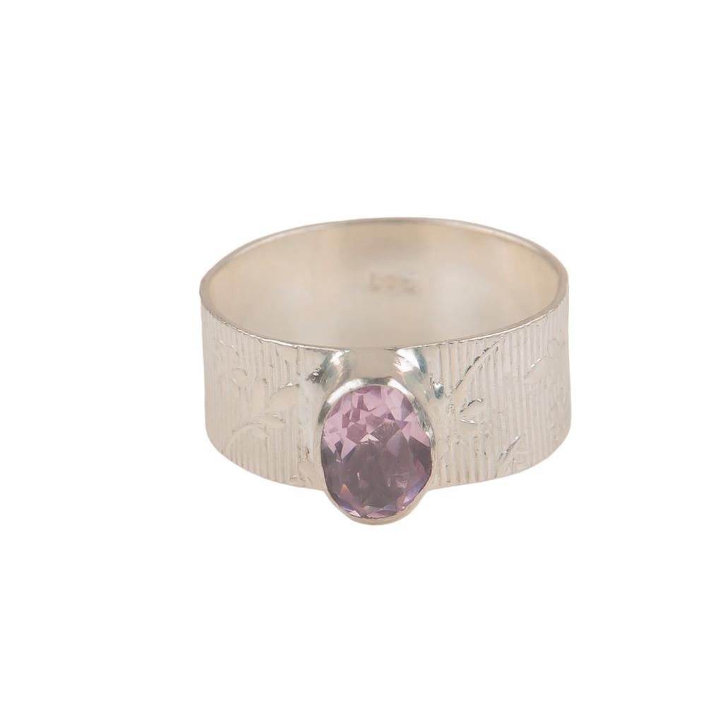 Morganite Gemstone 925 Sterling Silver Jewelry Handcrafted Ring Gift For Mother RR-3-11