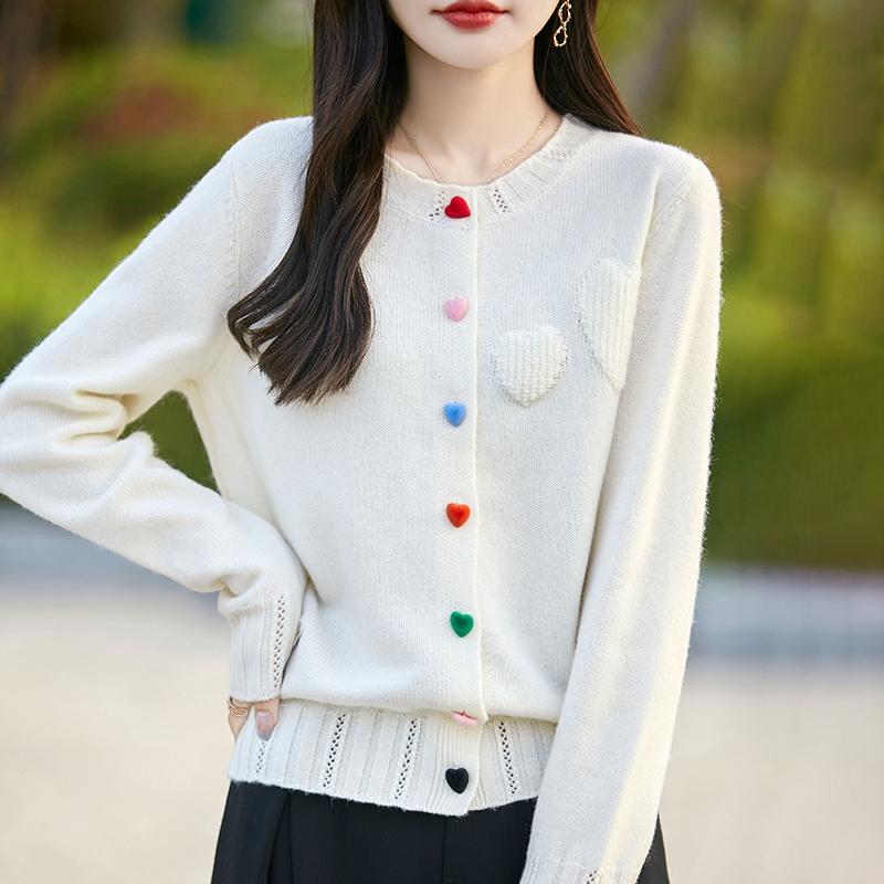 Pulover de damă din cașmir Qinghe cașmir 30% cașmir 70% lână cardigan toamnă și iarnă din cașmir moale și cald