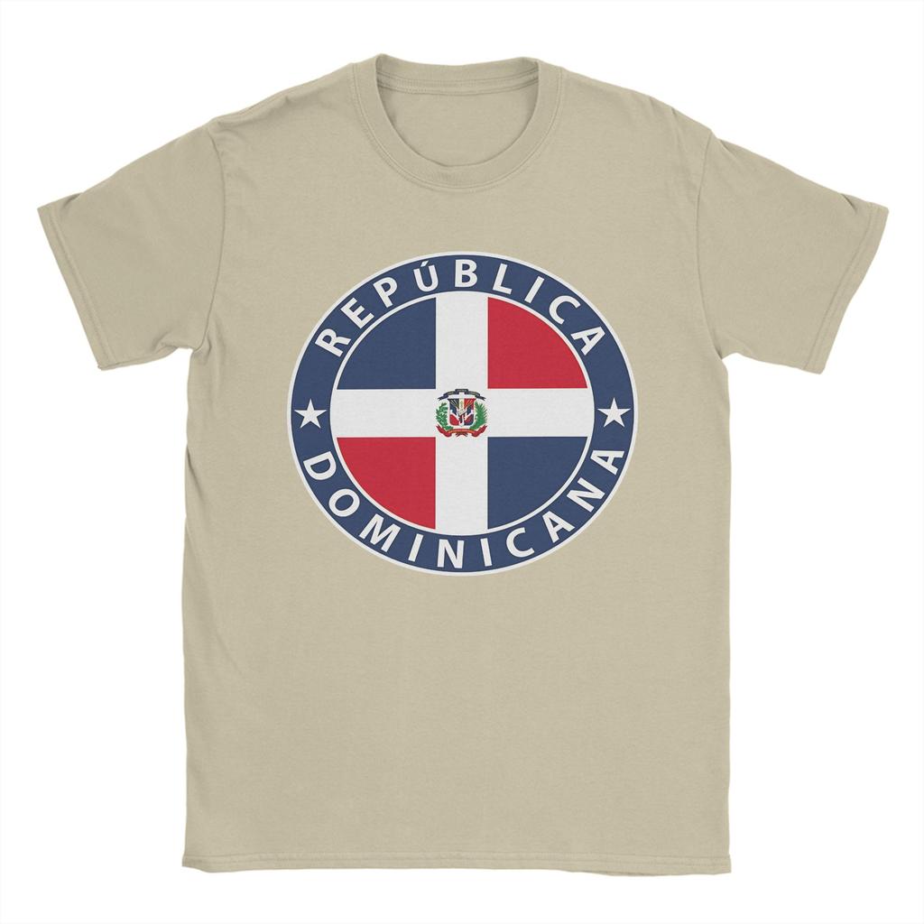 Dominican Republic República Flag Flag Coat of Arms T Shirt Unisexs  TShirt Round Collar  Tee Shirt Short Sleeve Clothing Printed