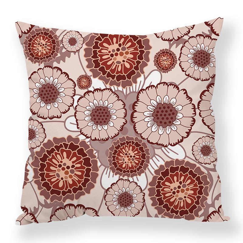 Art Flower Pillow Creative Car Sofa Cushion Digital Print Pillow Cover