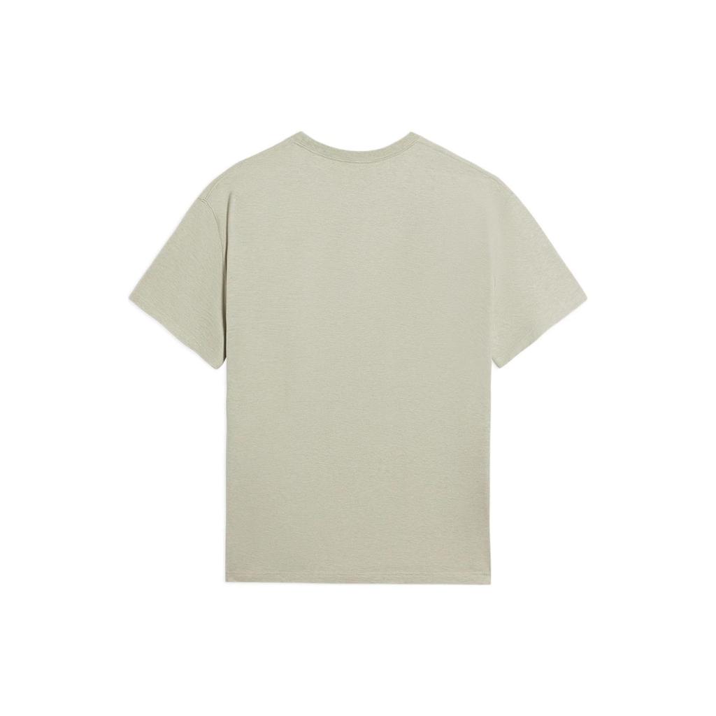 Li-Ning SS22 Embroidered Solid Color Loose Round Neck Short Sleeve T-Shirt Men Tops Sang-Leaf-Green AHSS132-1