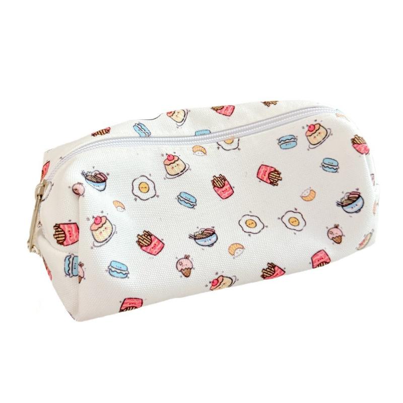 

Каваї Мультяшна Їжа Фрукти Бант Полотно Пенал Шкільне Офісне Приладдя Студентське Канцтовари Сумка для Зберігання Дизайн на Блискавці Косметичка