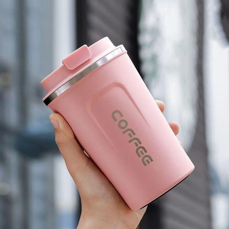 Large Capacity Stainless Steel Vacuum Insulated Coffee Cup Creative Minimalist Car Water Mug