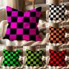 Classic Checkered Square Cushion Cover Multi-Scene Pillow Cover for Home & Car - Reversible, Soft & Durable for Daily Use