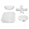 Microwave Cooking Set Bacon Tray Egg Cooker Potato Rack PP Microwave Accessories for Daily Meals