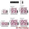2D flat printing 2pcs Curtain Curtains Spring Floral Squares Digital Printed Polyester Drapes Family Party Decoration for