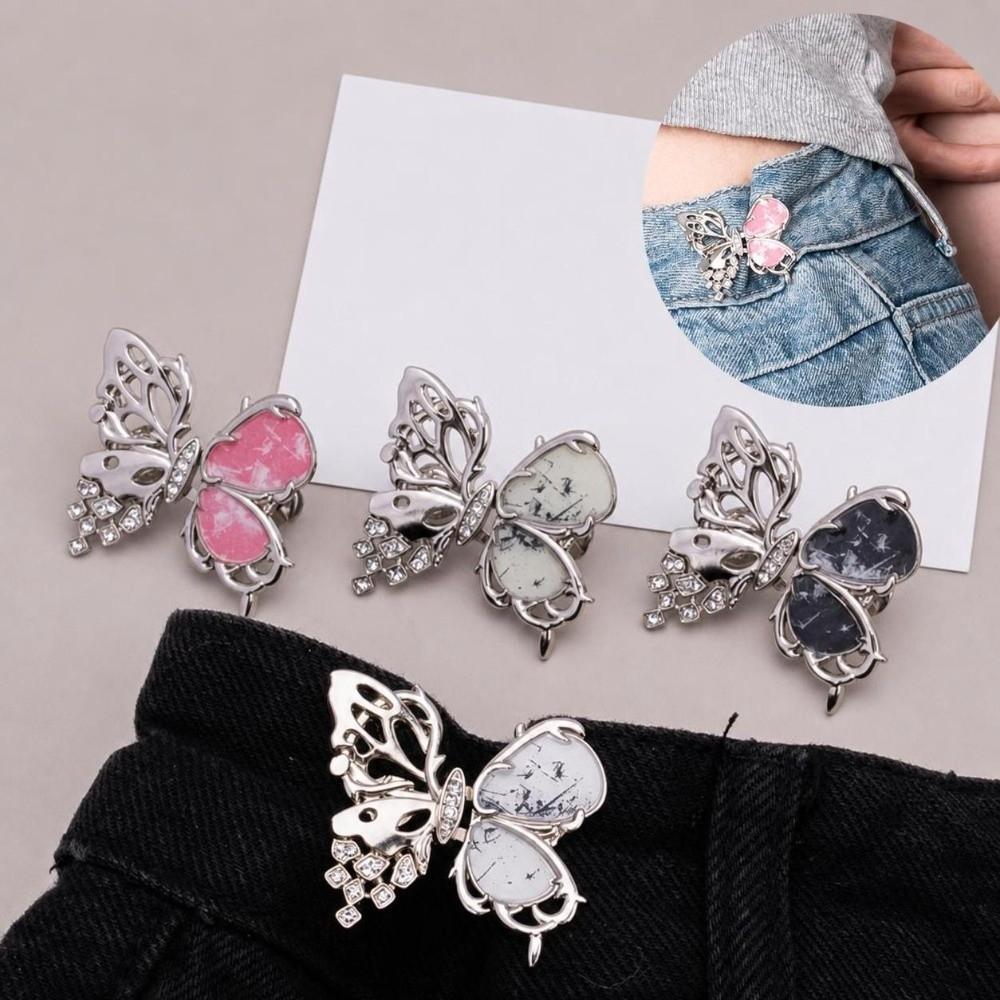 Alloy Waist Reducer Clip Rhinestones Decor Jean Skirt Waist Clip  Jeans Skirt Fit