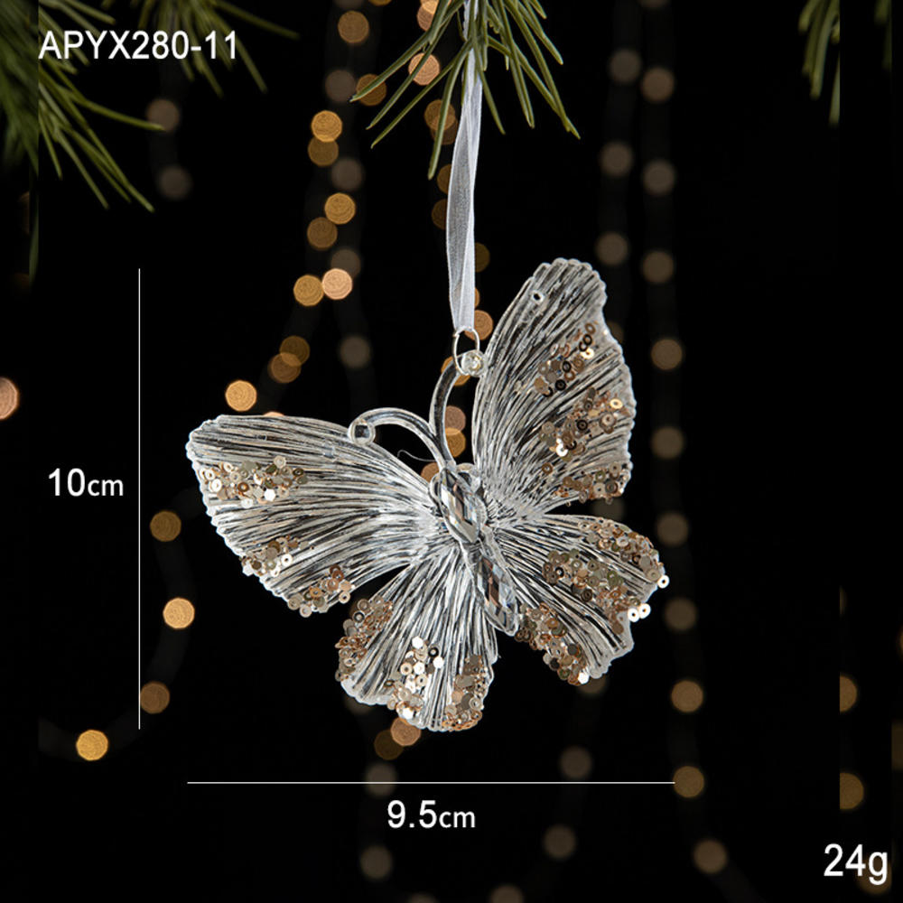 Acrylic Acrylic Snowflake Icicle Ornaments White Lifelike Drop Pendants Crystal Christmas Deer Pendant Xmas Tree New Year 2025