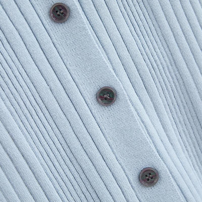 Women's Slim Fit Lapel Knit Short Cardigan